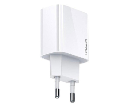 Ładowarka do smartfonów USAMS 1xUSB-C T34 20W 5V-3A PD3.0 Fast Charging biała